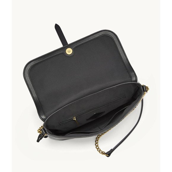 New Fossil Edelyn Crossbody bag Leather Black - Picture 3 of 3